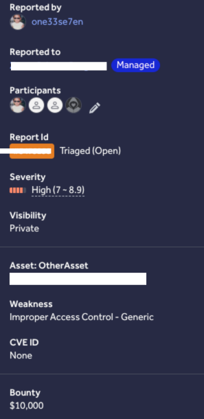 Yay, I was awarded another $10,000 bounty on
<a href="/Hacker0x01/">HackerOne</a>
! hackerone.com/one33se7en #TogetherWeHitHarder

2026 is off to a great start, Let’s go!.