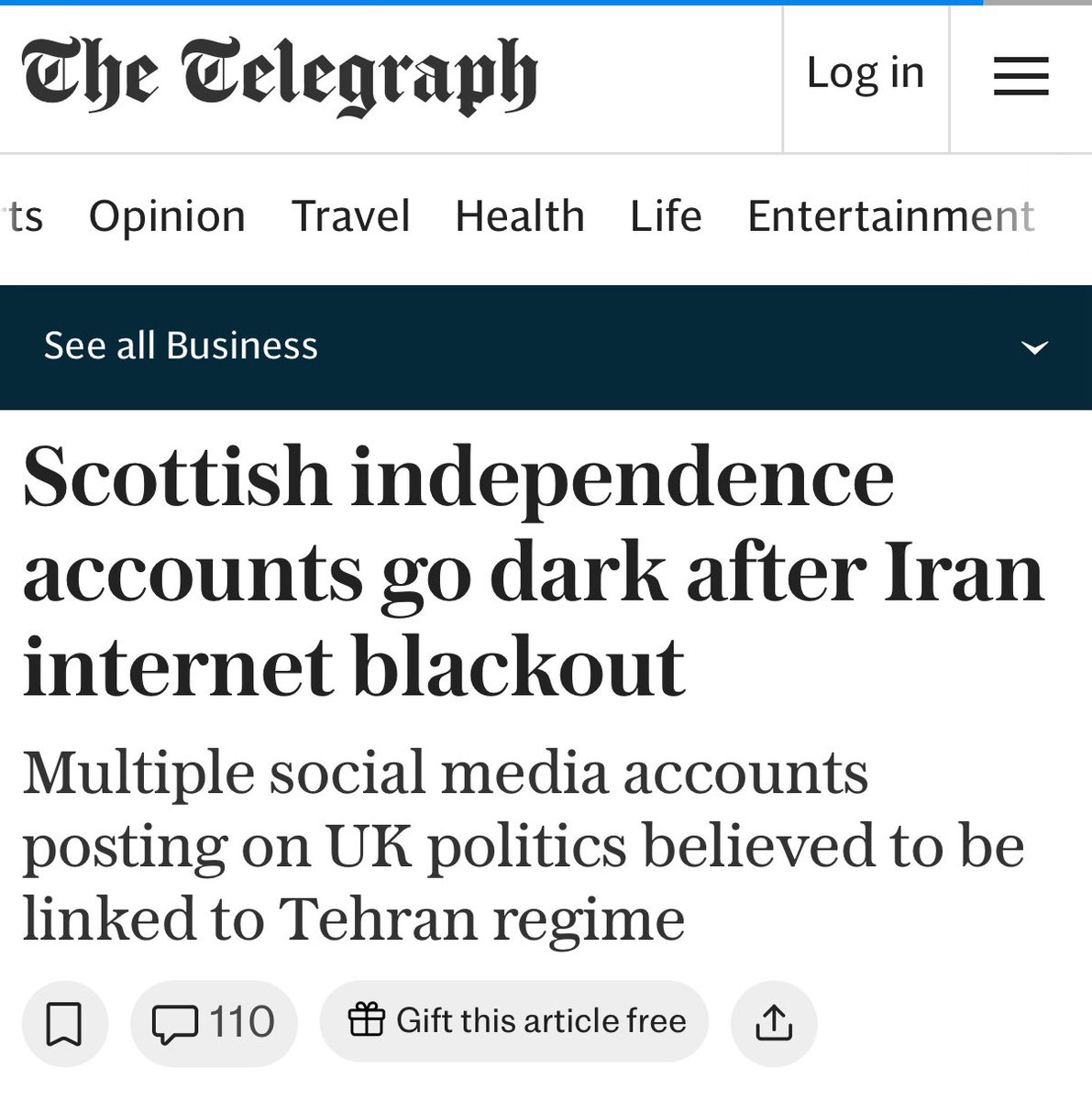 EYakoby's tweet image. BREAKING: Pro-Scottish independence accounts on X went dark after Iran’s internet shutdown — exposing links between Tehran and influencers meddling in UK politics.

More proof the regime is running a massive astroturf campaign to divide the West.
