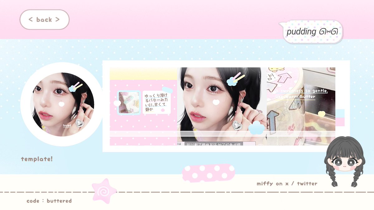 he2heart's tweet image. siang temen temen, miffy punya 4 template layout yg perlu di ospek sebelum di sell nanti. mohon bantuannya ya, jika ada yg kurang aman ∘ ∘ ∘ ( °ヮ° ) ? kabari miffy yaaaa timaaci #zonauang