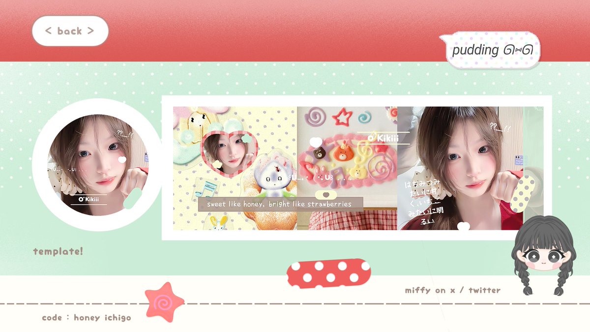 he2heart's tweet image. siang temen temen, miffy punya 4 template layout yg perlu di ospek sebelum di sell nanti. mohon bantuannya ya, jika ada yg kurang aman ∘ ∘ ∘ ( °ヮ° ) ? kabari miffy yaaaa timaaci #zonauang