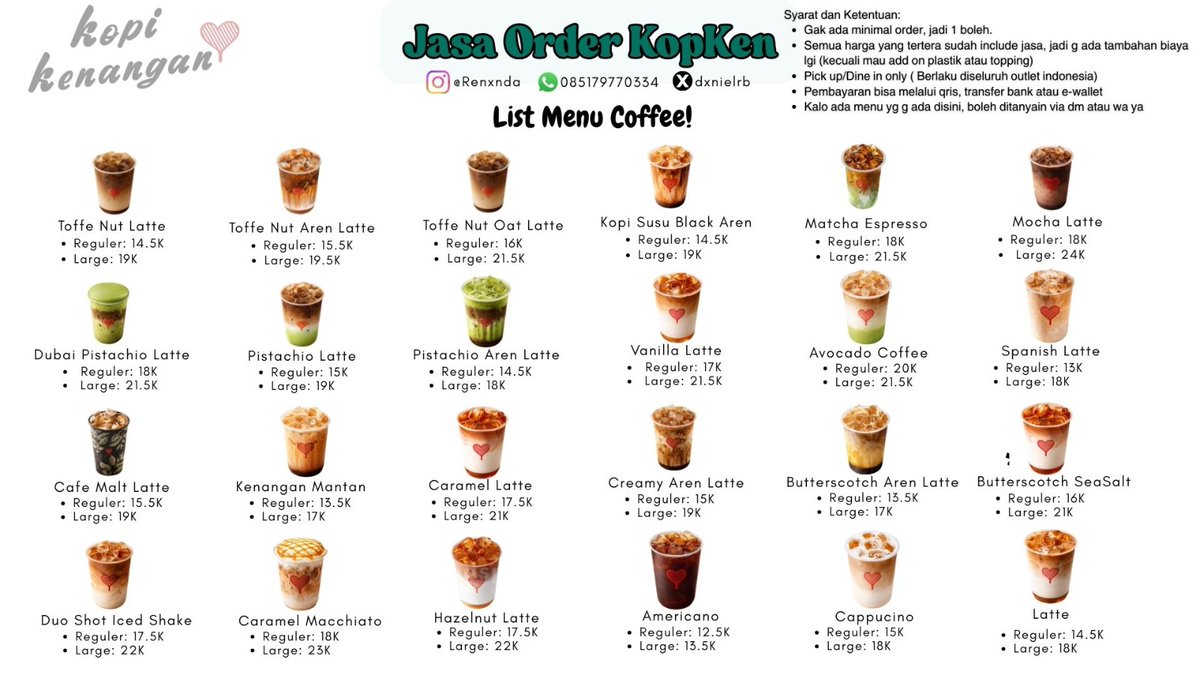 dxnielrb's tweet photo. @ceritacritaa Hai kak, kebetulan aku open jasa order kopken yaa. Siapa tau kamu berminat https://t.co/rSROick90j