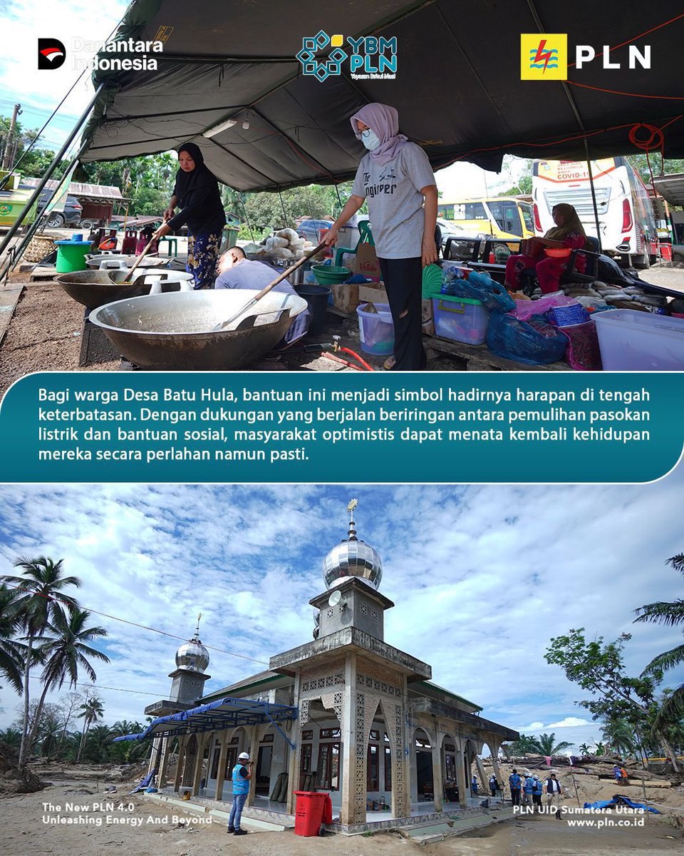 Di tengah proses pemulihan pascabencana yang masih berlangsung, bantuan sosial dari YBM PLN menjadi penguat bagi warga Desa Batu Hula, Kecamatan Batang Toru. PT PLN (Persero) UID Sumut, bantuan berupa paket sembako dan peralatan dapur disalurkan untuk membantu masyarakat