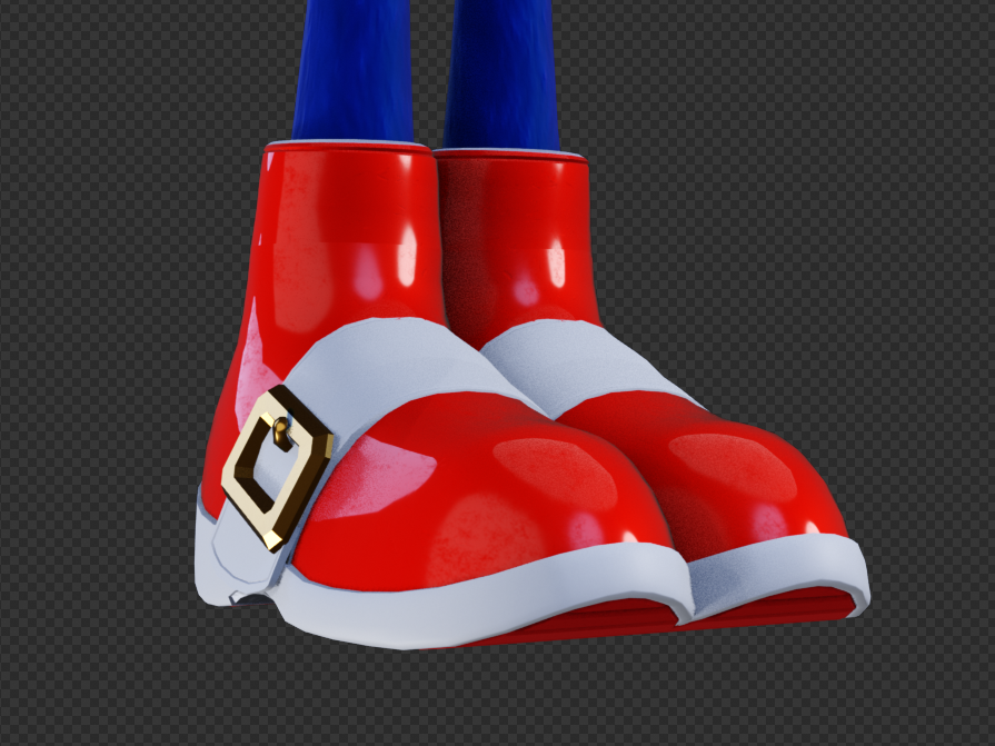 I unfolded Sonic's boots