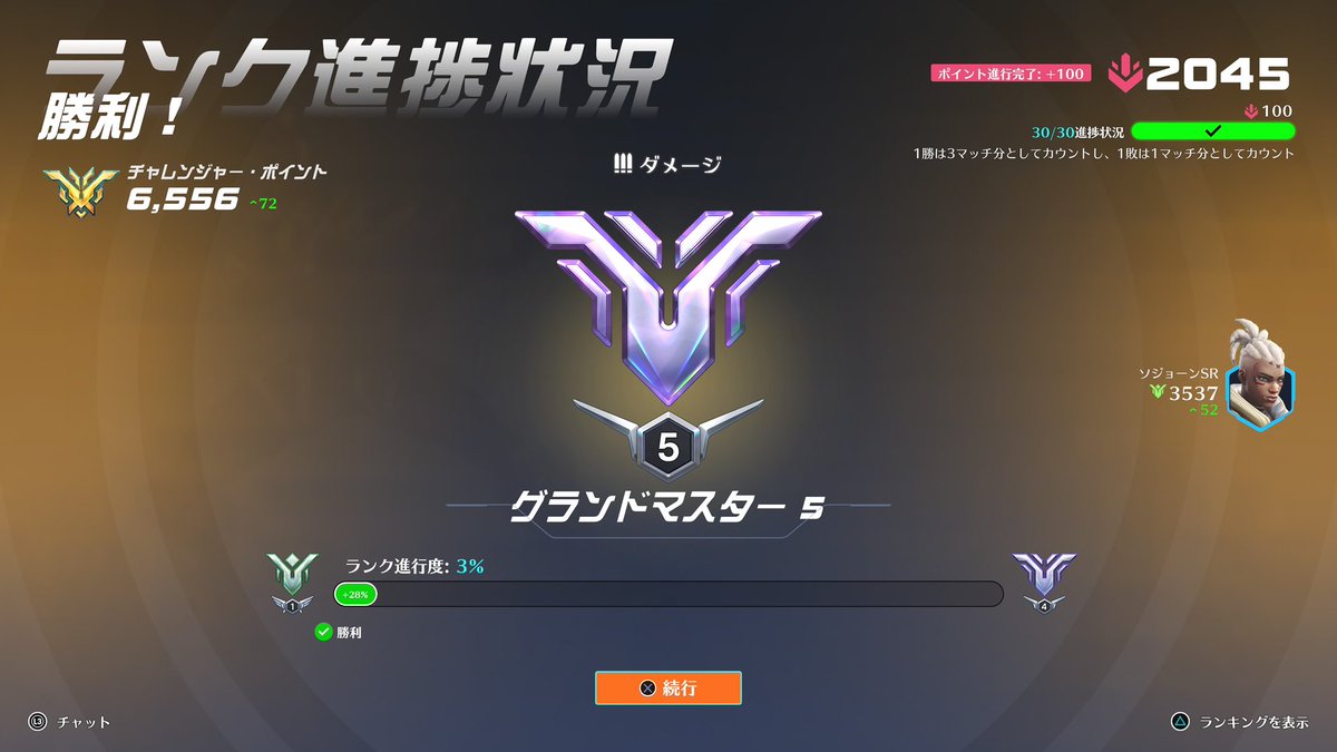 おっしゃー初グラマス