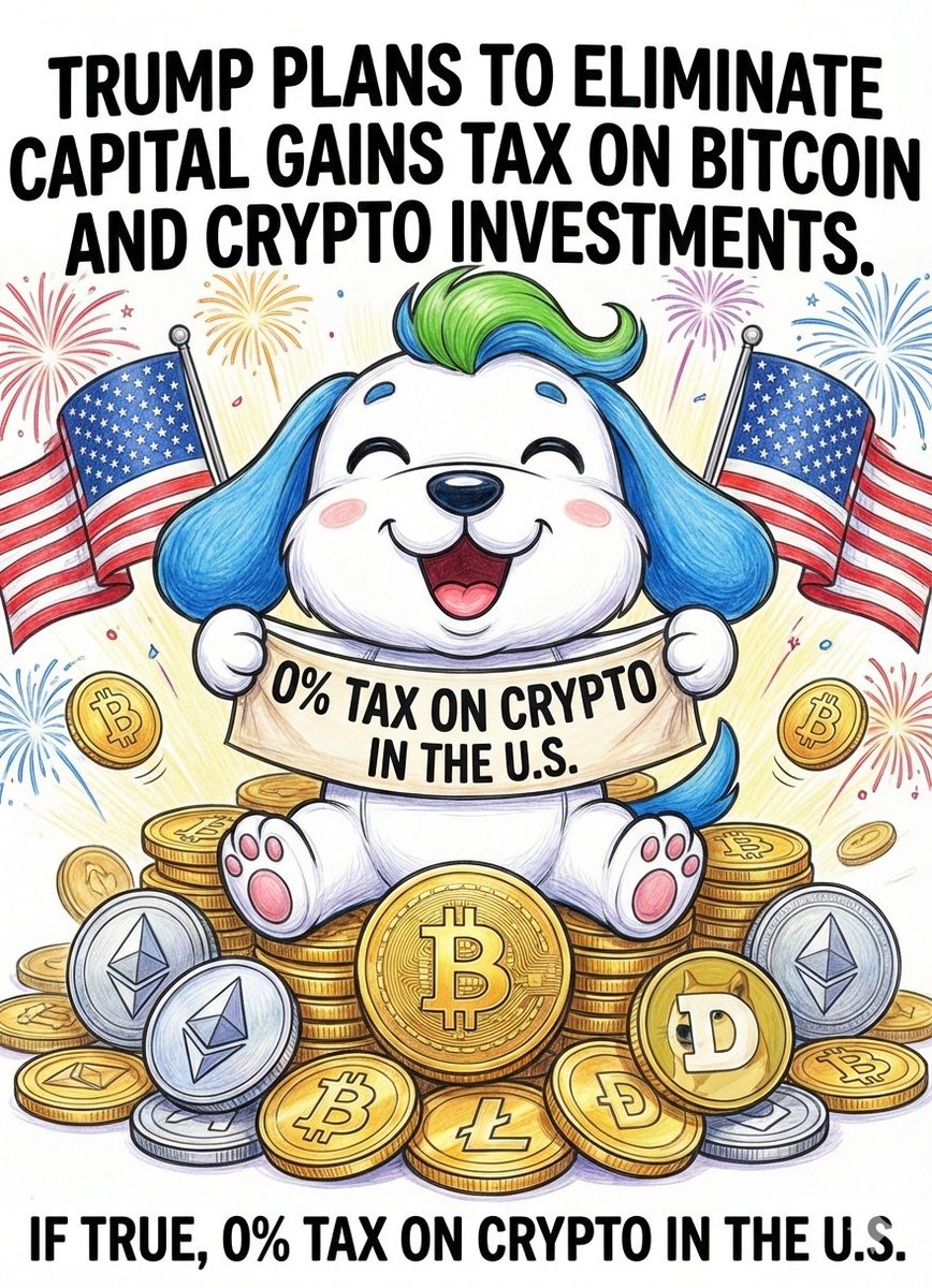 🇺🇸 TRUMP PLANS TO ELIMINATE CAPITAL GAINS TAX ON BITCOIN AND CRYPTO  INVESTMENTS. IF TRUE, 0% TAX ON CRYPTO IN THE U.S.
