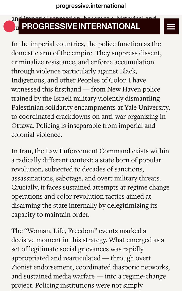 paulmasonnews's tweet image. Varoufakis' Progressive International has jumped the shark: Western cops bad; Iranian cops good. Women's rights good - but not if it leads to revolution in Iran. No I am not exaggerating - this is the logic of "decolonisation" theory ...