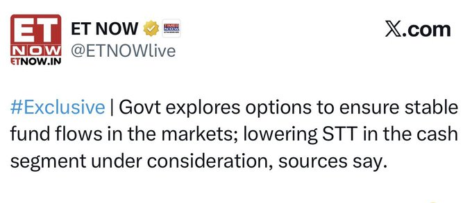 MModaliar's tweet image. Government of India told you to pay 0.1% STT on your investment and never worry about LTCG tax

You are now paying both STT and LTCG to fund random Ladli Behna Yojana and freebies 

The lowering of STT is a joke when STT should never have existed alongside LTCG in first place