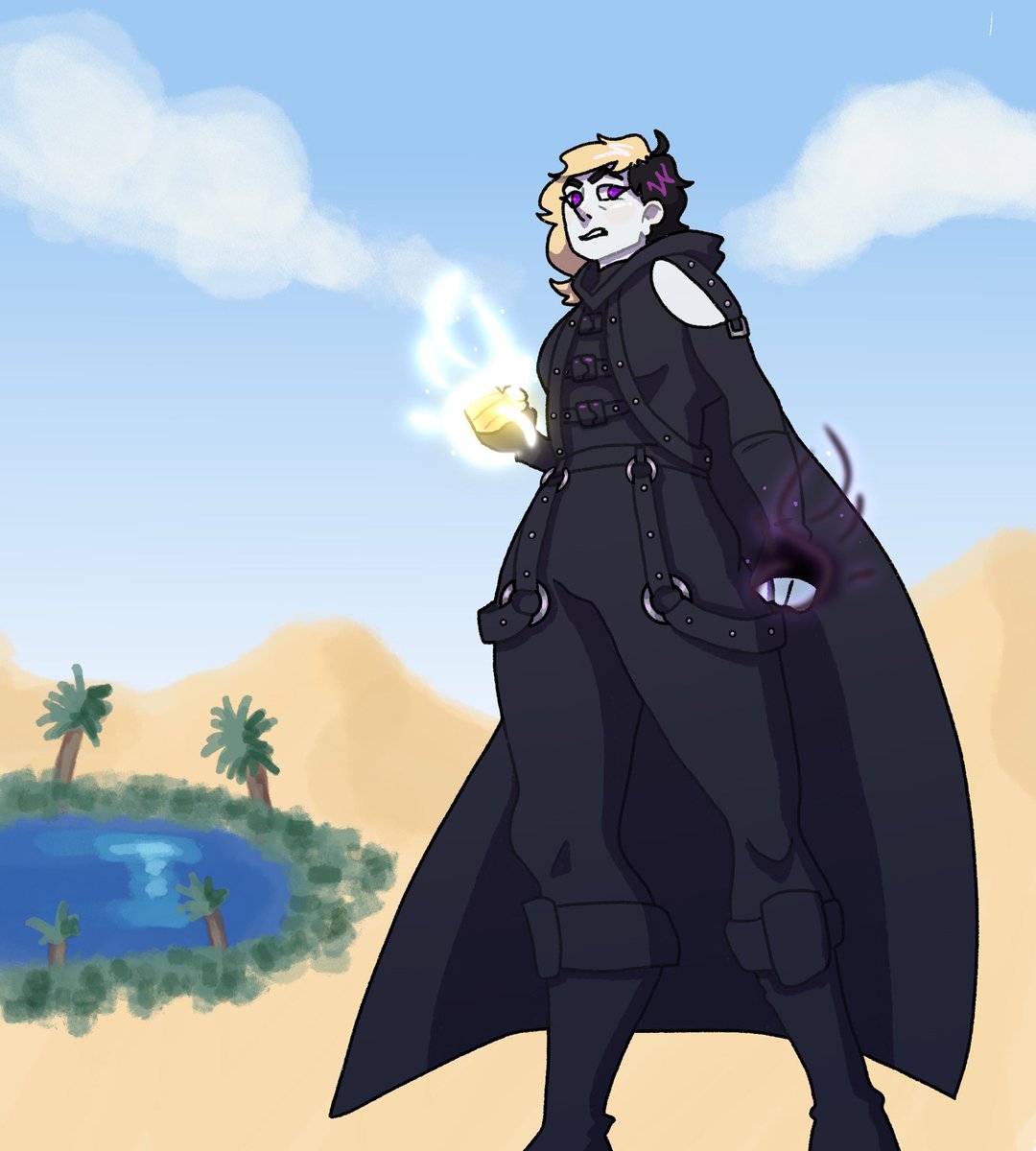 Did this super fun commission for a friend of their DnD character