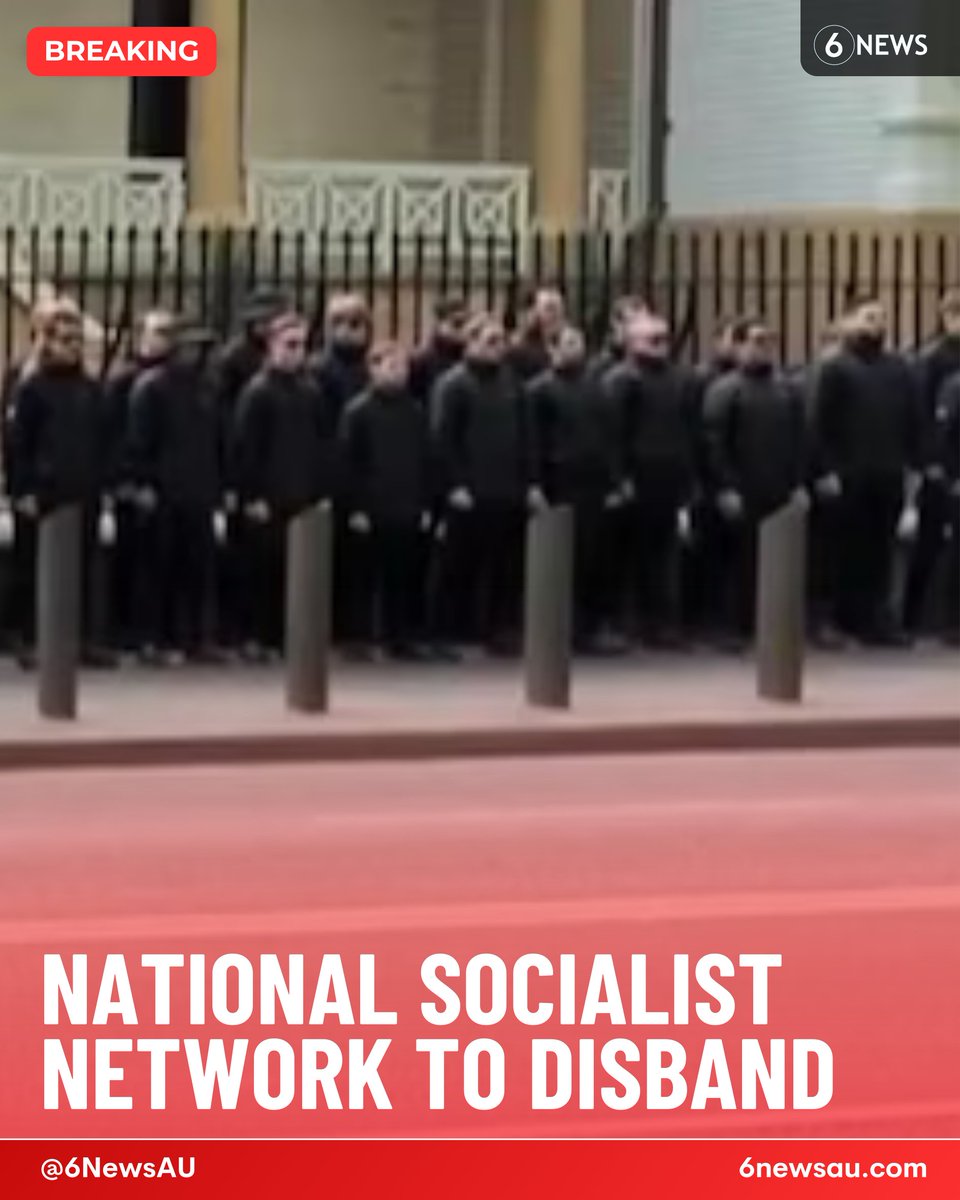 6NewsAU's tweet image. #BREAKING 🚨 The National Socialist Network says it will disband because of the federal government's newly-proposed hate speech laws

The group says its disbandment also means the end for the White Australia Party, which it was seeking to have registered for future elections