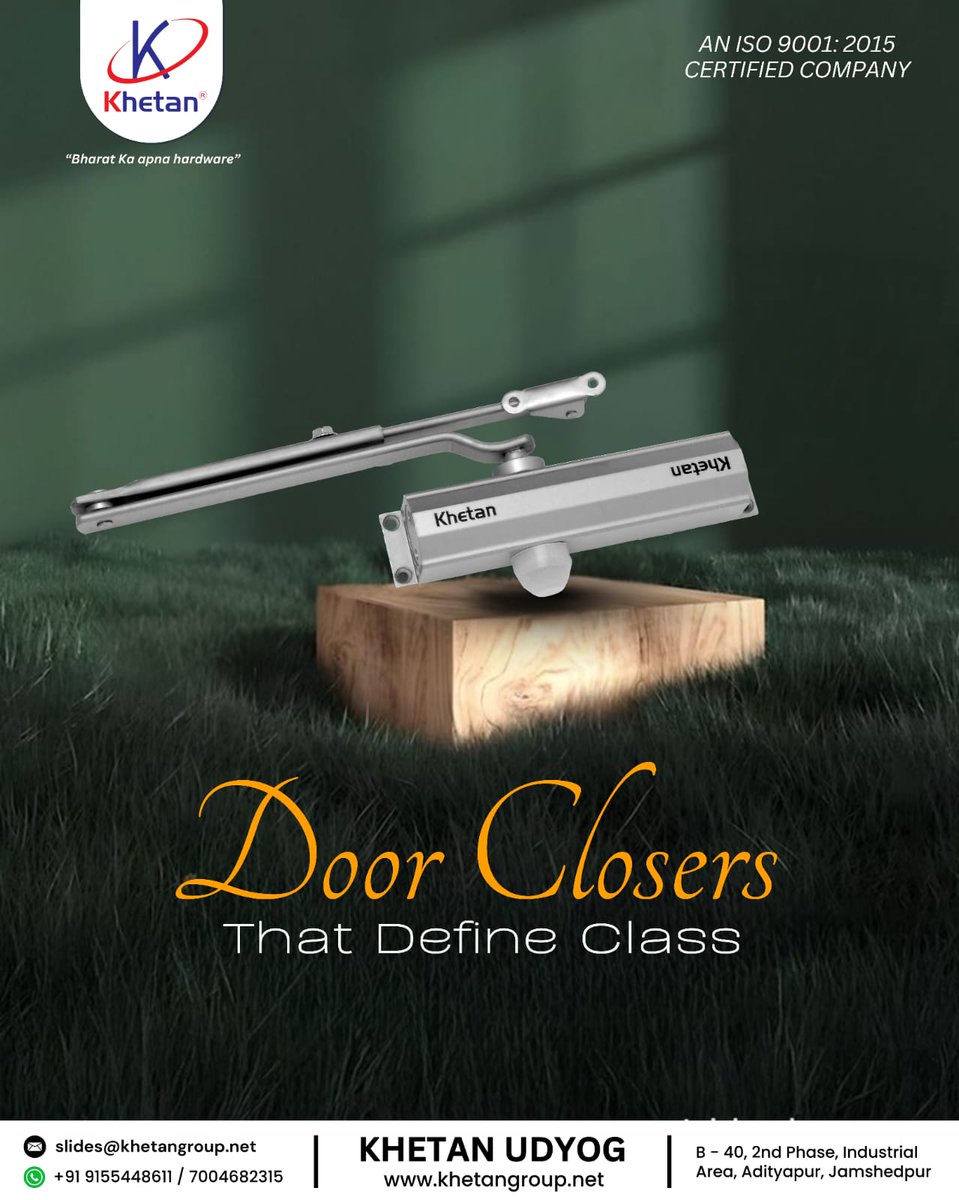 ihsndigital's tweet image. Khetan Door Closers.

For Enquiry via whatsapp: rebrand.ly/KhetanUdyog

KHETAN UDYOG
M : +91-9608017067 , +91-9263829630
Web. : khetangroup.net
.
.
.
#Khetan #KhetanUdyog #Manufacturer #Jamshedpur #DoorCloser #HydraulicDoorCloser #AutomaticDoorCloser #ihsndigital #delhi