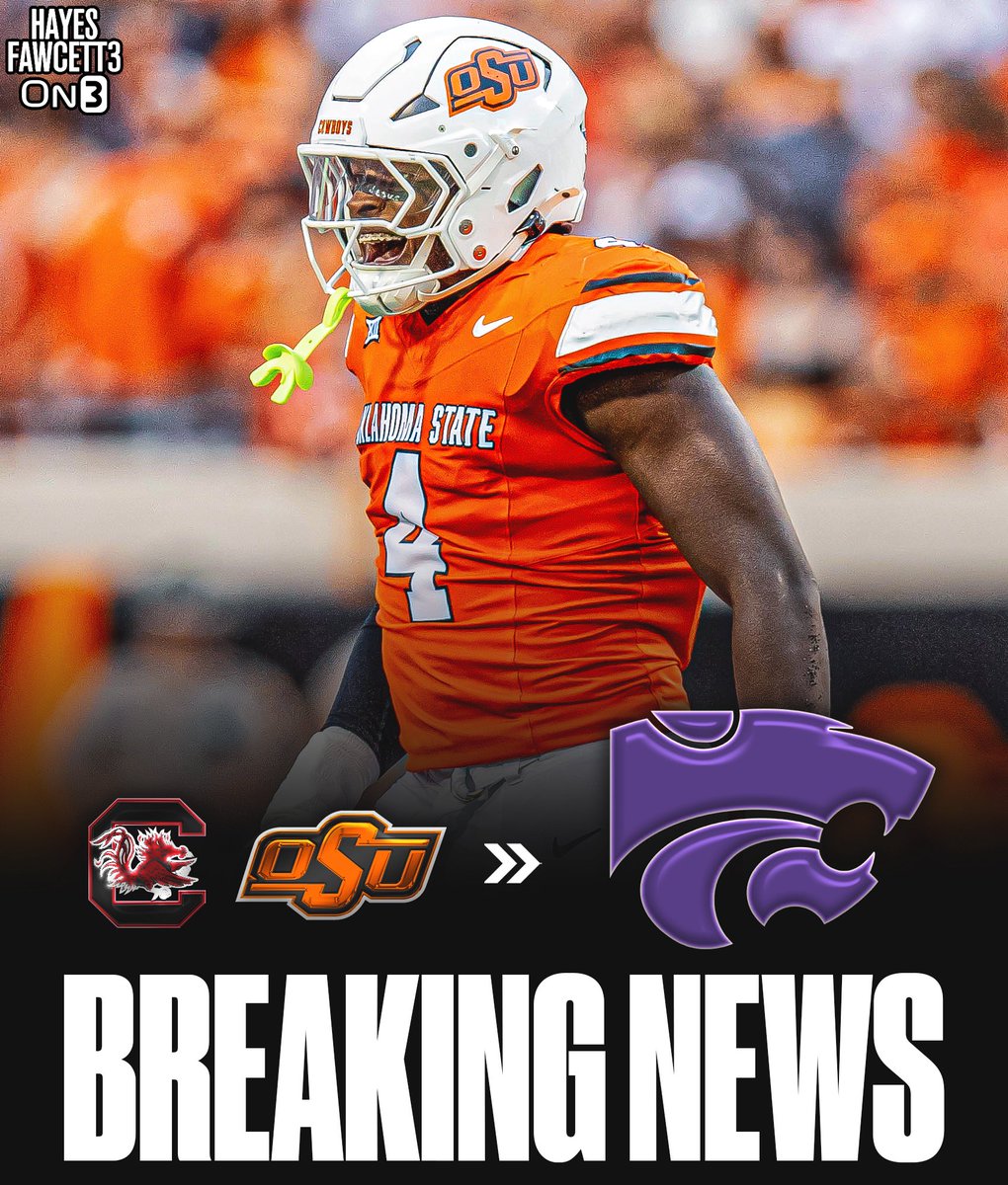 Hayesfawcett3's tweet image. BREAKING: Oklahoma State transfer EDGE Wendell Gregory has signed to Kansas State, @PeteNakos and I have learned for @On3sports

The 6’4 255 EDGE totaled 27 tackles, 4 sacks, 1 FF, &amp;amp; 1 PD in 2025

He’s the No. 14 player in the On3 Portal Rankings

on3.com/transfer-porta…