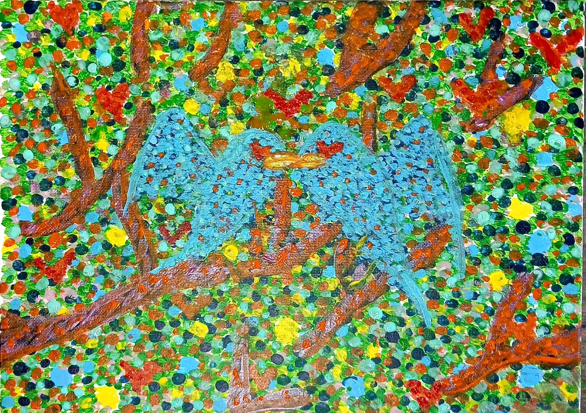 「統合失調症と発達障害　闘病の世界」アウトサイダーアート　点描画　齋藤郁恵作画 齋藤郁恵画集 統合失調症と発達障害 幻想の世界 | 齋藤郁恵 | 絵画