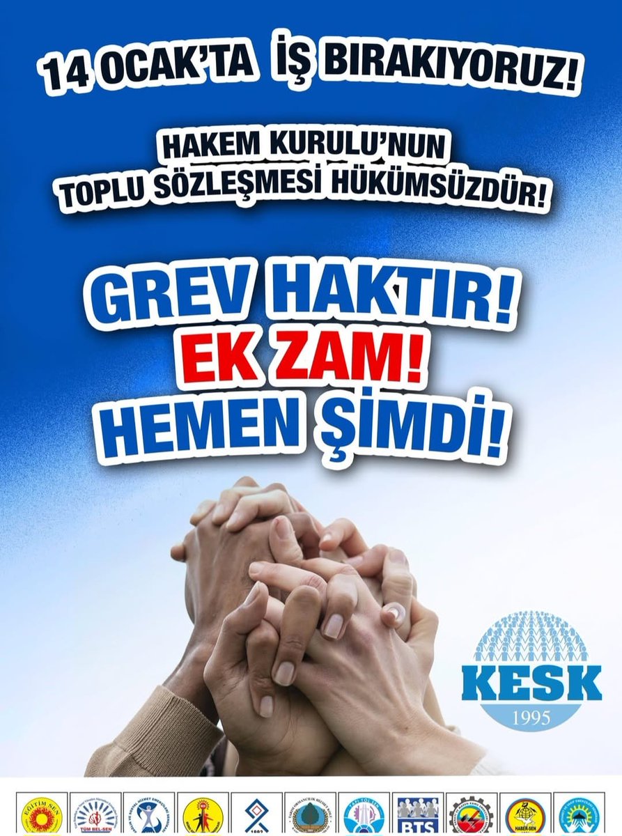 14 Ocak'ta iş bırakıyoruz!!!