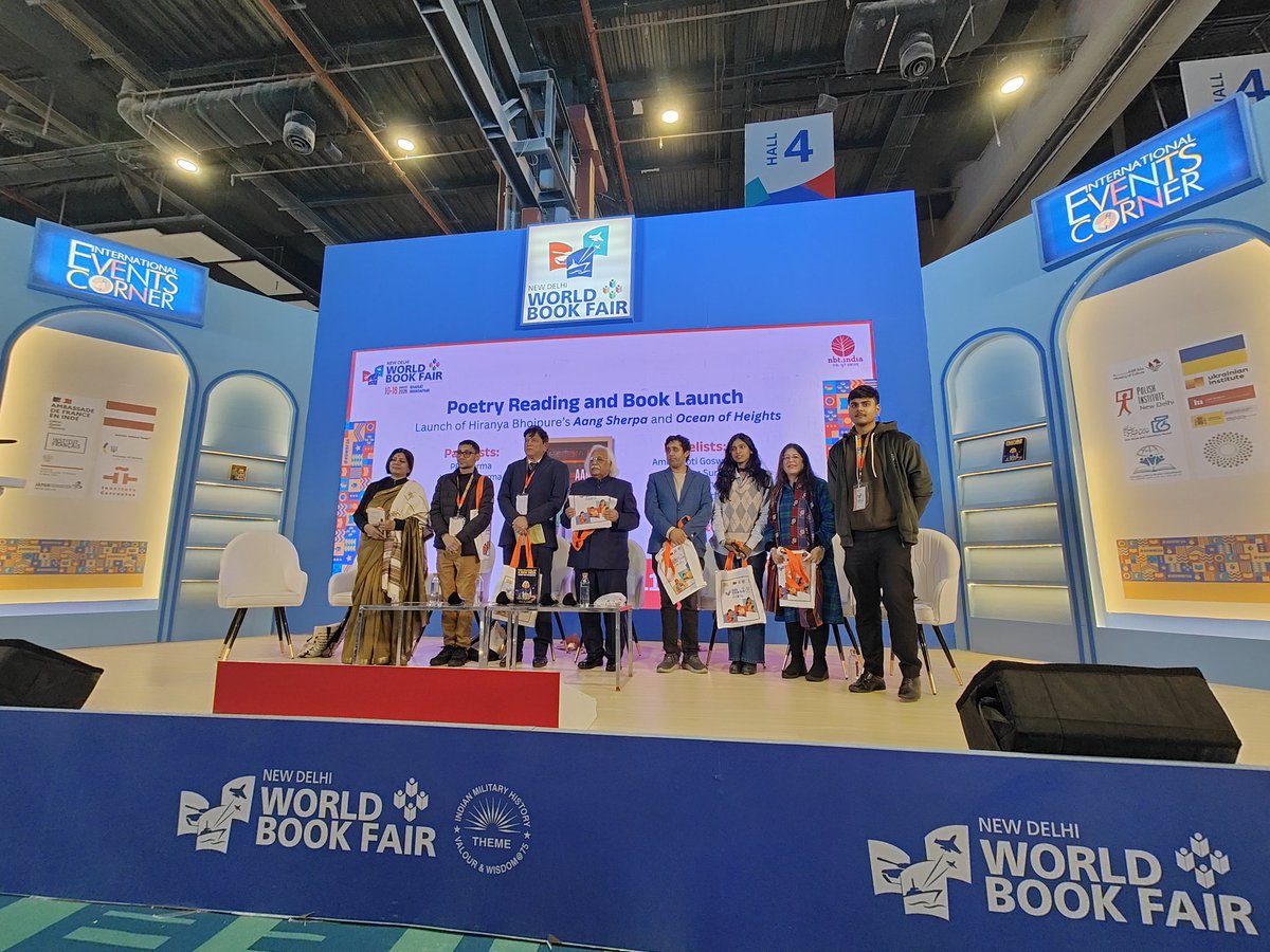 Grateful to Mr. Yuyutsu Sharma &amp; <a href="/redriverpress/">Red River</a> to have invited me to be part of book launches, to share poetry and meet new readers and fellow poets. A delight to see my book "Riding With The Silver Wolf" selling at New Delhi World Book Fair. It is very well organised and it was