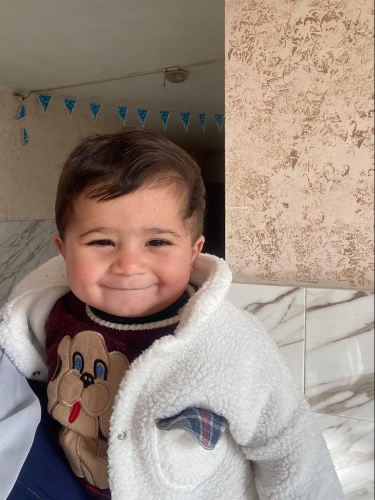 Jihad Khaled Abu Amer, 2.5 years old, was killed by Israel while playing in his home in the central Gaza Strip.

May his memory be a blessing.