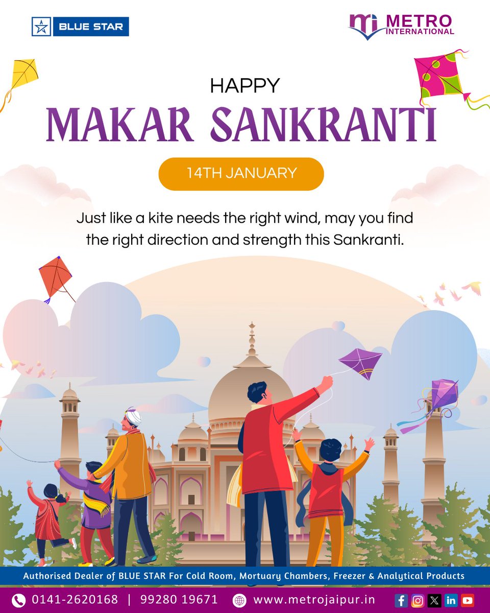 MetroInternati2's tweet photo. Celebrate the season of sunshine and harvest—Happy Makar Sankranti! 🌞🪁
May this festival bring sweet beginnings, strong relationships, and a year ahead full of growth, good luck, and smiles. 🌾😊

#HappyMakarSankranti #MakarSankranti #Sankranti #metrointernational https://t.co/taXs1TOdkB