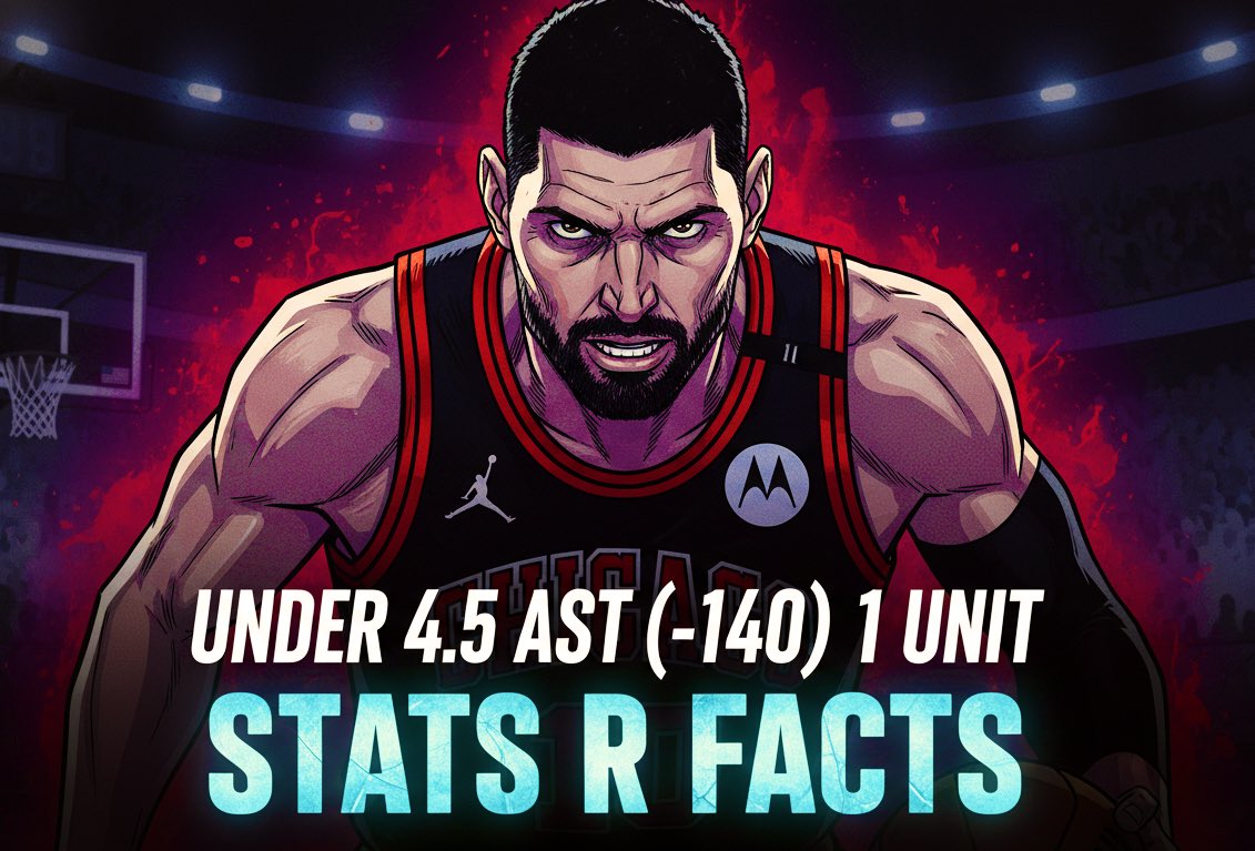 STATSFACT5's tweet photo. #NBA January 13th (Play #2) 

🚨TRUST THE MATCHUP🚨

🌟N VUCEVIC - UNDER 4.5 ASSISTS
🏷️(-140)
📚(BET365)
🎮(#SeeRed @ #Rockete)

LEAVE A ❤️ IF TAILING + HYPED!
———————————————————
Can also take under (R & A) 

Just not the matchup for assists for Vucevic here against the Rockets who rank top 2 in LEAST assists allowed to centers and rank top 2 in LEAST spot up PTS allowed and top 3 in least PTS off cuts..

Vuc when Josh and Coby are out has seen some solid potentials but some are inflated due to good matchups.. (Celtics, Pelicans, Hornets etc) 

Vuc gets most of his potentials off cuts, spot up shooting and handoffs and as I mentioned earlier, this is not the matchup for it.

The Rockets are finally back home after a ton of chokes.. their defence is a lot better @ home alongside just crowd energy..

Just once again, not the matchup.

📊@propsdotcash 
———————————————————
CODE “STATS26” FOR 50% OFF ALL PLANS UNTIL FEBRUARY 1ST ⬇️

VIP: https://t.co/vhgOFolbsQ

#PlayerPropBets 
#SportsBettingX 
#GamblingX 
#PropBets
#Parlays 
#VIP