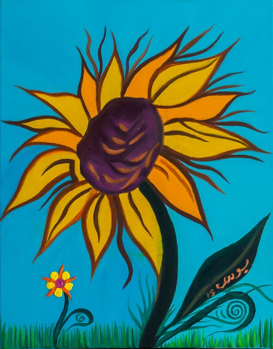 sephinaart's tweet photo. Art of the Day! "One Sunflower Painting". Buy at: https://t.co/2Mthzz8cUZ https://t.co/DuYmpkmfEg