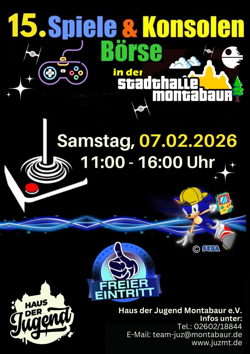 Deutschland, ich komme!
Ich werde am 07.02.2026 auf der Spiele &amp; Konsolenbörse in Montabaur sein. Wer von Euch ist sonst noch am Start?