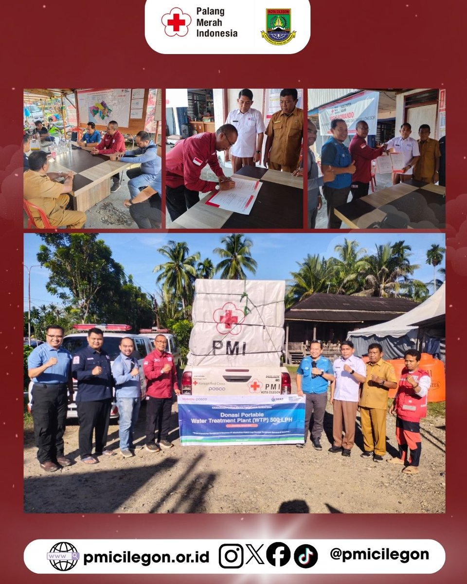 PMI Kota Cilegon menyalurkan 1 unit Water Treatment Plant (WTP) bantuan dari PT Krakatau Posco kepada PMI Kabupaten Agam, Selasa (13/1/2026),turut hadir langsung dari PT Krakatau Posco 
#PMIKotaCilegon #PMIAgam #Sinergi #KrakatauPosco #PeduliSumtera #BatuanKemnusiaaan