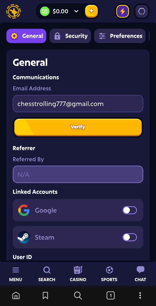 Snowhere9's tweet photo. @zokr_gaming I have just registered with that link and closed previous account, it still shows "referred by n/a" https://t.co/sXNcOHc50H