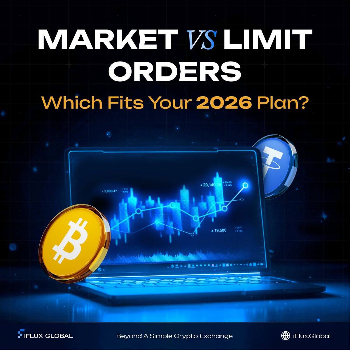 Market vs Limit Orders: Which Fits Your 2026 Crypto Plan? 📈 Crypto markets  are off to a strong start in 2026: $BTC up ~7% since Jan 1 (trading  ~$93,700), $ETH +9%, $XRP +