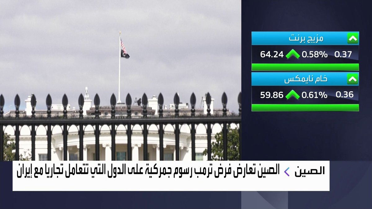 ترمب يفرض رسوماً جمركية 25% على الدول المتعاملة مع إيران والصين تعارض القرار افتتاح الأسواق _Business 