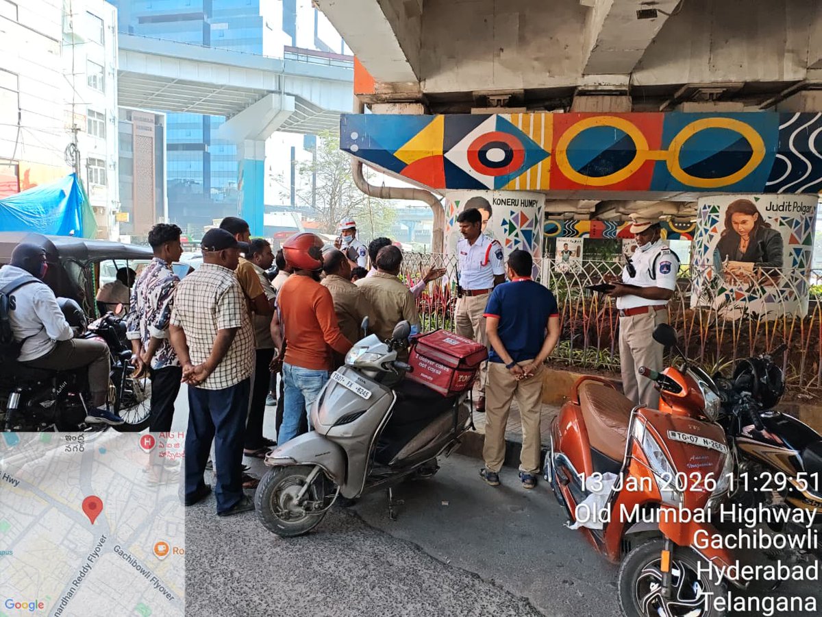 GACHIBOWLI TRAFFIC POLICE tweet media
