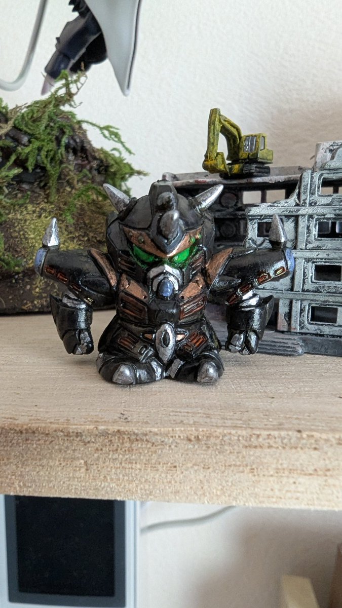 ガン消し、ガンキラー塗装しました😄ガンドランダーとかに出てくる奴かな？と思ってたらプラモ狂四郎の続編？的な物に出てくる機体らしい。