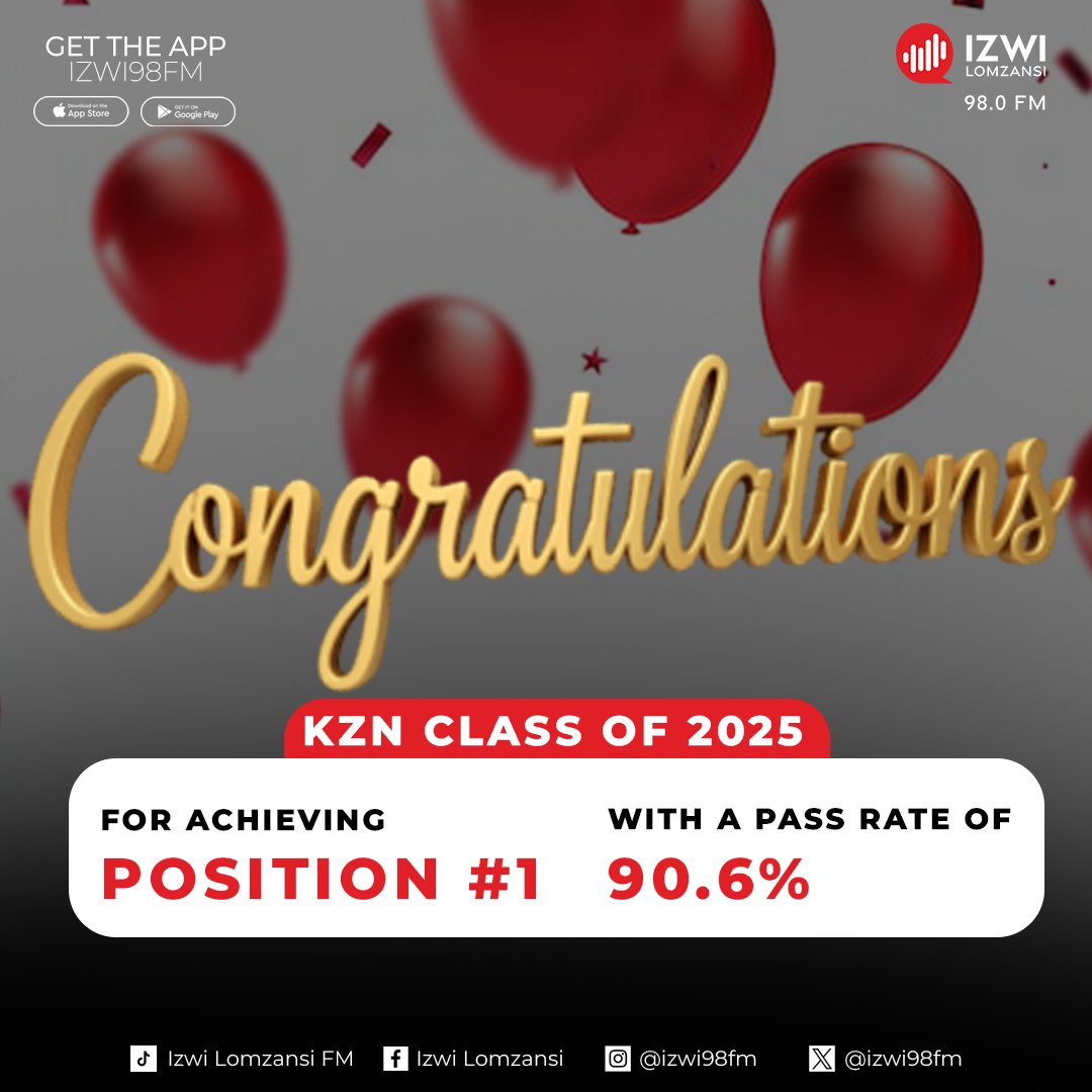 Izwi Lomzansi 98.0 FM liyazindla ngani bafundi bakaMatric 2025!📷 I-KZN  ayincinyane! #izwinews #IzwiLomzansi #izwaumehluko #ClassOf2025  #MatricResults2025