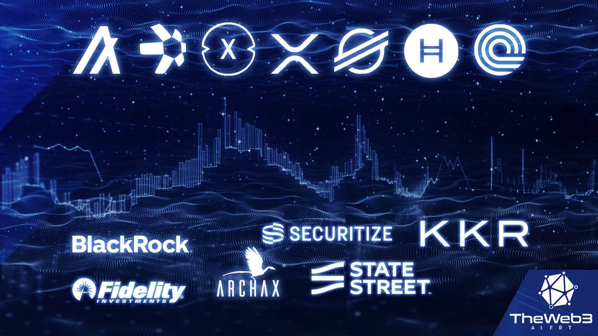 theweb3alert's tweet photo. Here's a run down on how RWA Tokenization is shaping out across institutional adoption

$QNT used by Oracle 26AI tokenization automation
$XRP RLUSD rails for BlackRock/VanEck funds
$XDC hosting trade finance assets by VERT
$XLM hosting tokenized finance for solar assets
$ALGO used by Securitize for on-chain IPOs
$LINK on-chain fund settlement with SWIFT
$AVAX private equity funds by KKR & Apollo
$ONDO private market fund with State Street

The common trend these days is that institutions and enterprises are officially ready for tokenization.

The DLT ecosystems being selected by said entities are ones to watch moving forward.

As regulations, adoption and tokenization all begin to further align, there's no slowing down.

We're seeing everything from:

• Asset management giants
• Tech giants hosting infrastructure
• FinTech/Web3 regulated firms

For years the thought of "tokenization" was nothing but wishful speculation from the crypto community.

Fast forward to today & we can see it's no longer speculation whatsoever.

But rather it's now at mass implementation.