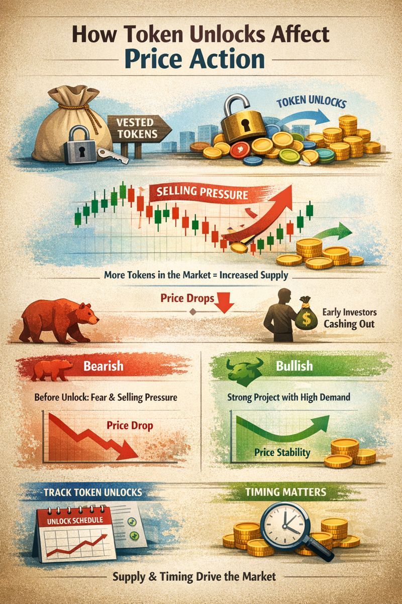 QUICK LEARN How token unlocks affect price action Token unlocks are one of  the most underestimated forces in crypto price movement, yet they quietly  shape how a token behaves over time. When