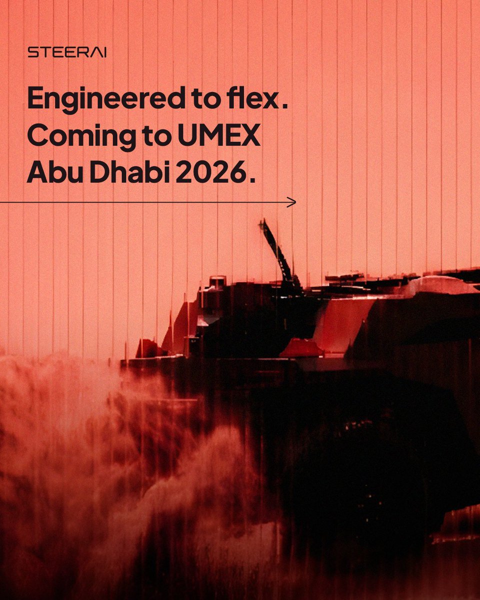 Name the terrain. We can handle it.
Mission critical just got a new edge.
All will be revealed at UMEX 2026.

#SteerAI #UMEX #Autonomy #Mobility #Innovation #Technology #AbuDhabi #AI #Robotics