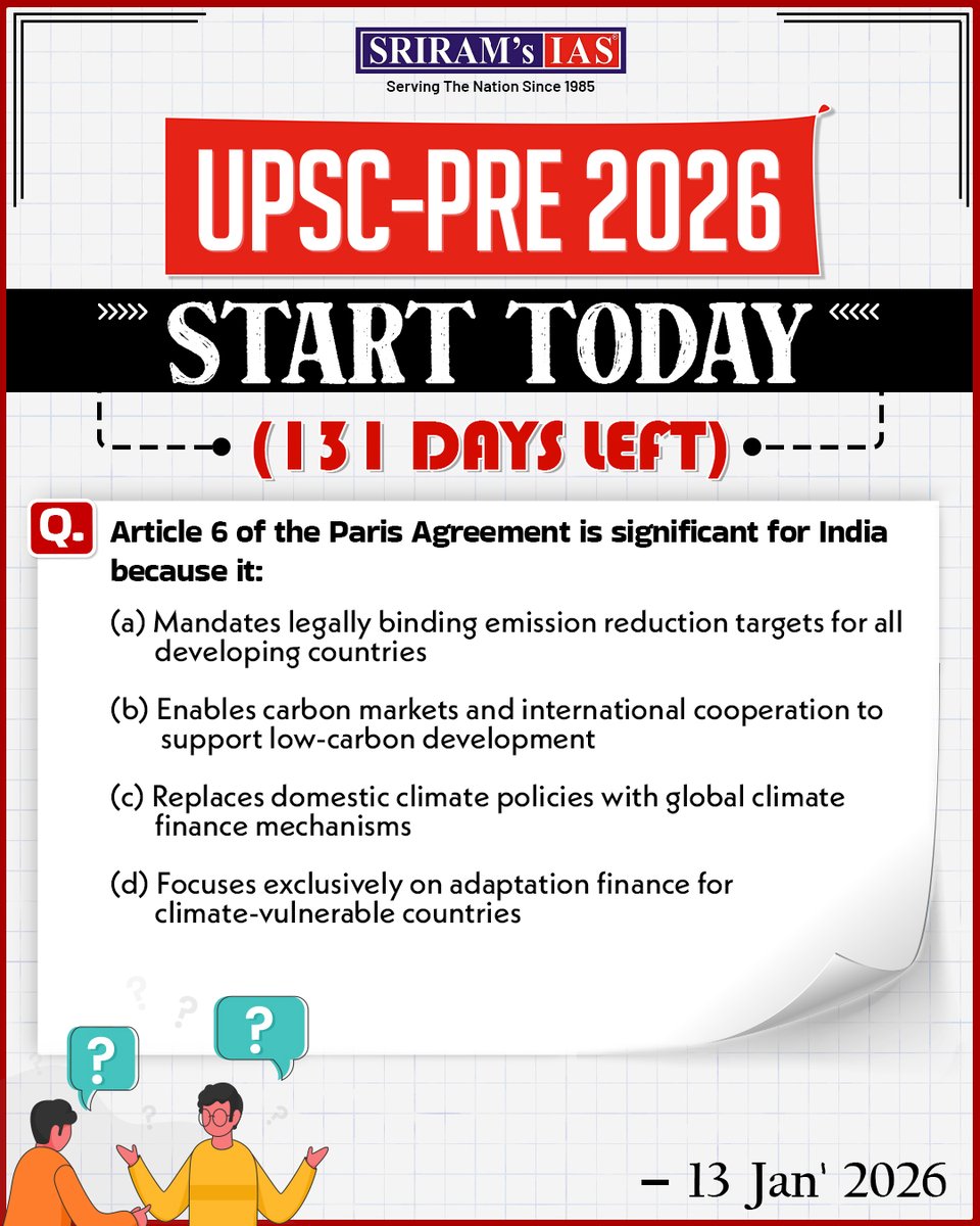 sriramsrirangm's tweet photo. โ๏ธ Prelims 2026 starts NOW ๐
Practice one high-quality, exam-oriented question every day and stay consistent till your exam day โผ๏ธ
Your discipline today = Your rank tomorrow ๐
๐ญAnswer in the comments & save for revision!
#upscpreparation #UPSCPrelims2026 #upscstudy