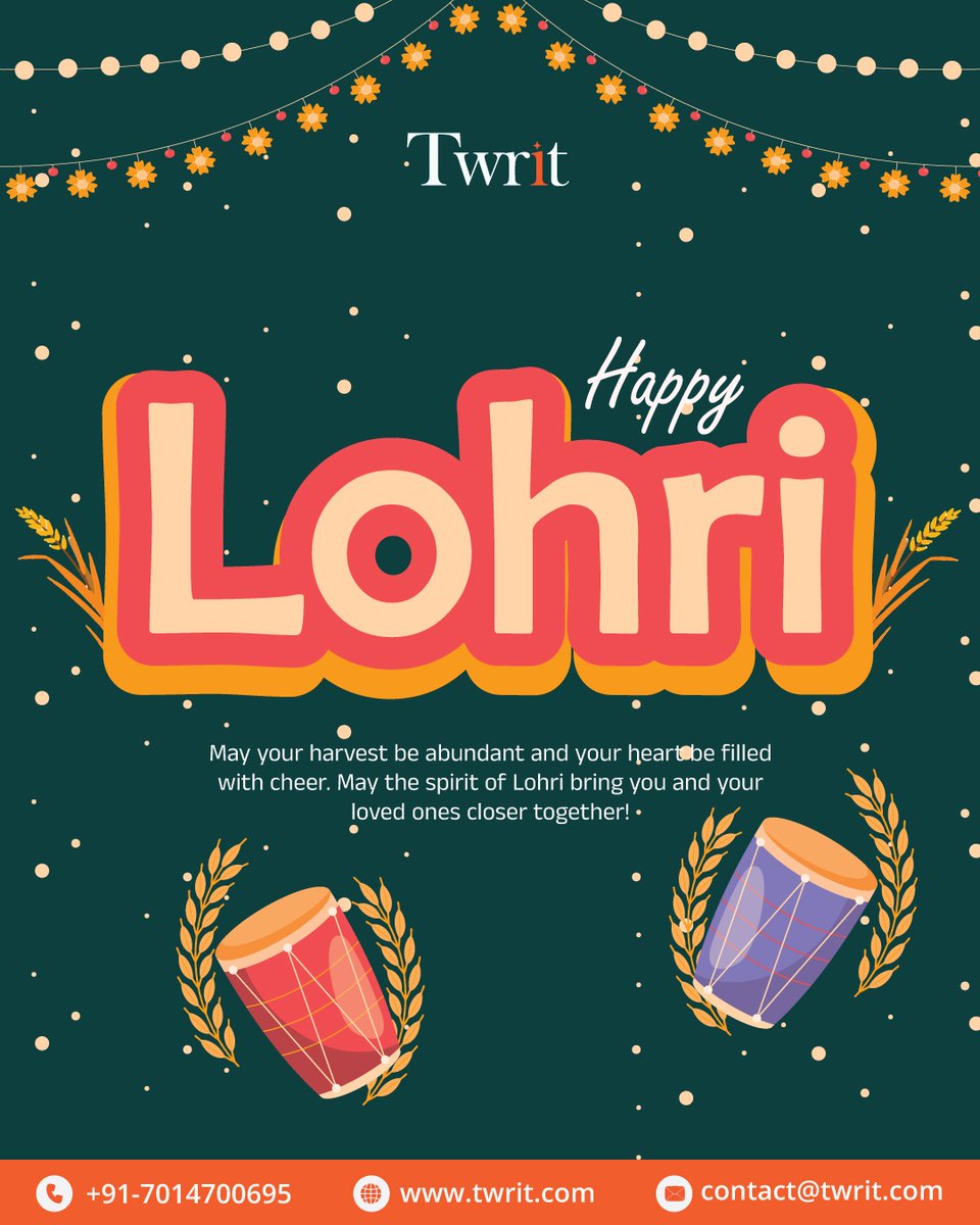 twrit4's tweet photo. May this festive season bring fresh ideas, stronger digital presence, and brighter opportunities for your brand.

#happylohri #lohricelebration #Twrit #creativeagency #designstudio #prosperity #digitalcreativity #innovation #branddesign #festivevibes #indianfestivals https://t.co/kmRdvpGpfS