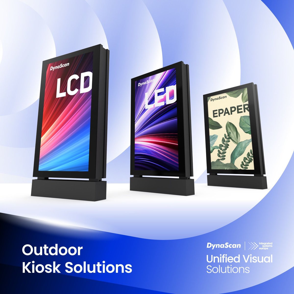 DynaScan is heading to #ISE2026 next month with its latest outdoor kiosk solutions—bringing #dvLED, #ePaper, and #LCD together in a future-proof design. See us at ISE 2026 at Booth #3C700. dynascan.net/3LxjtJh