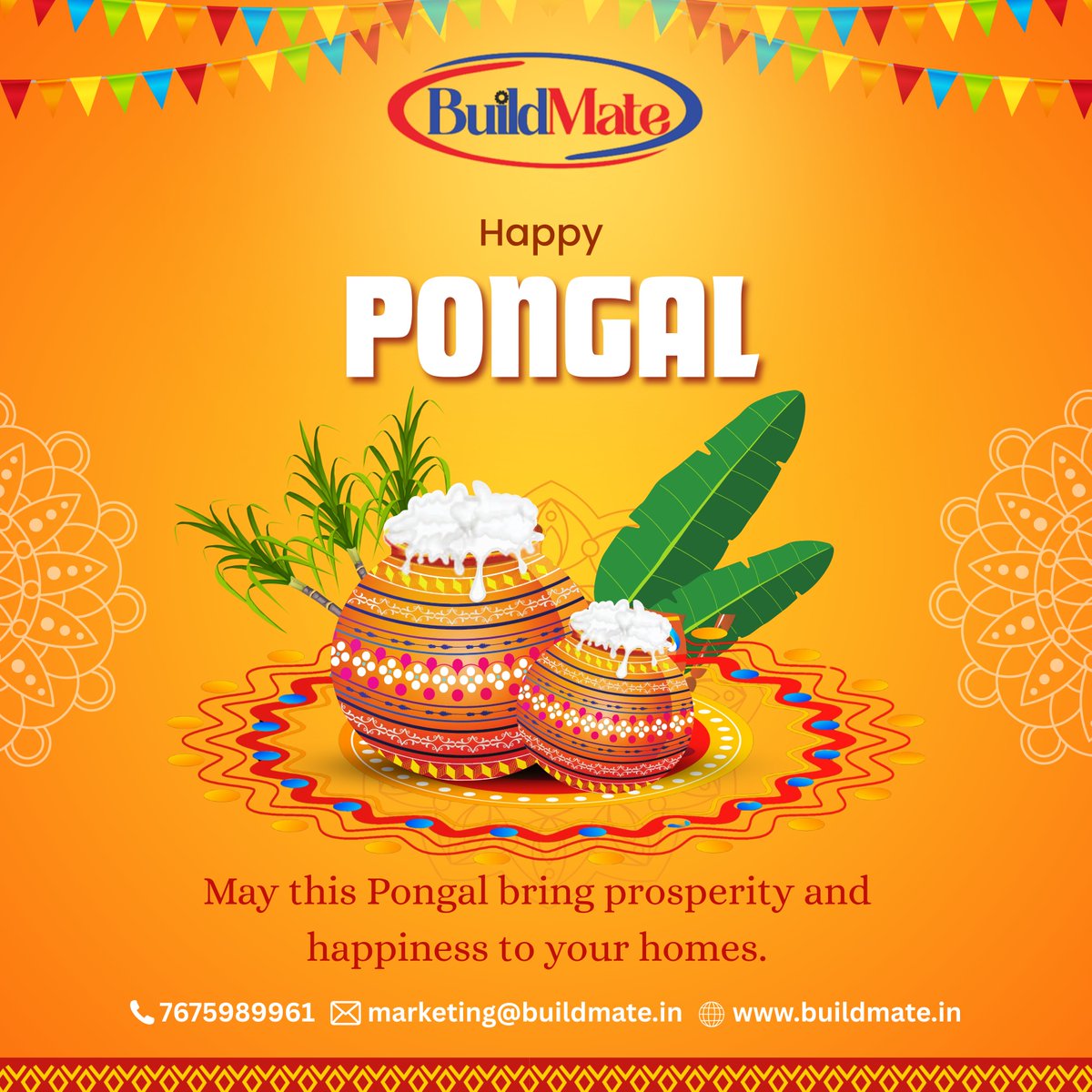 buildmate_india's tweet photo. Buildmate wishes you a Happy Pongal filled with joy, abundance, and togetherness. May this harvest festival bring prosperity to your homes and mark the beginning of a year filled with growth, success, and new opportunities.
#Buildmate #HappyPongal #PongalWishes #HarvestFestival https://t.co/W7kMwdx2Hu