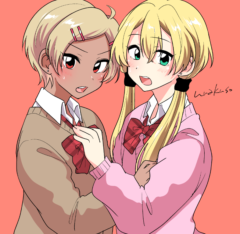 描き初めのギャル♂×2です!!今年もよろしくおねがいしま～す! 