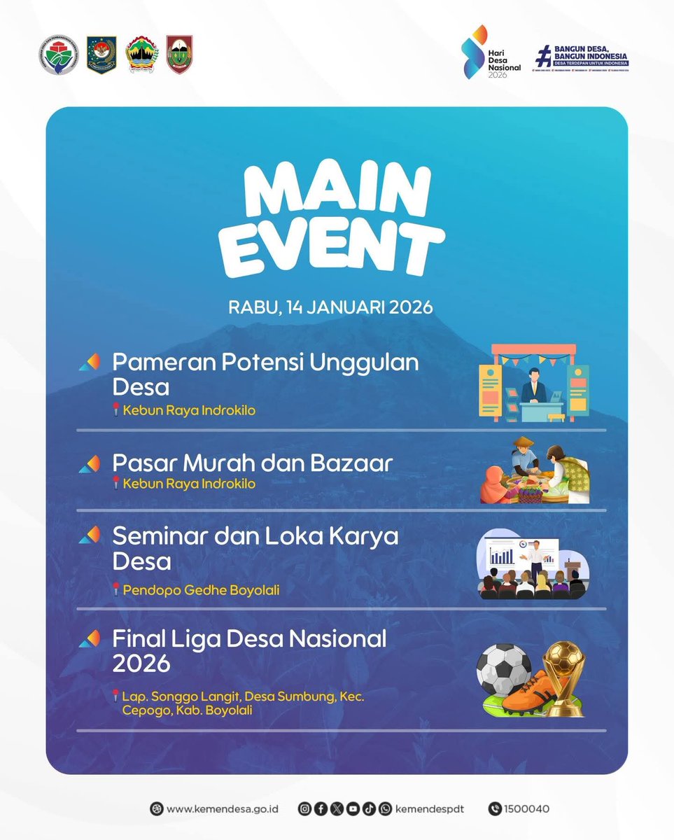 SEMARAKKAN HARI DESA Wujudkan Desa Menjadi Garda Terdepan Indonesia*
@PrabowoSubianto 
@GibranRakabuming
<a href="/YandriSusanto/">Yandri Susanto</a>
<a href="/ArizaPatria/">Ariza Patria</a>
@KementerianDesaPDT
@BPSDMKemendesaPDT
@DesaPesonaNusantara
#HariDesaNasional2026
#PendampingDesaHebat
#TPPKemendesaPDT
#TPPProvinsiBengkulu