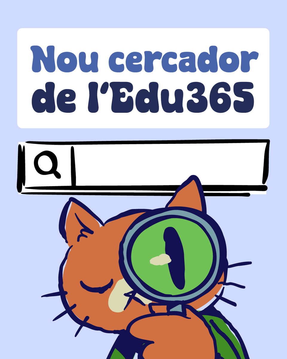 xtec's tweet image. El web de l'#Edu365 estrena nou cercador🔎.
Ara, amb imatges il·lustratives. Proveu-lo!

🔗 edu365.cat

#AlsCentres #infantil #primària #secundària #batxillerat #fp #AlsCentres