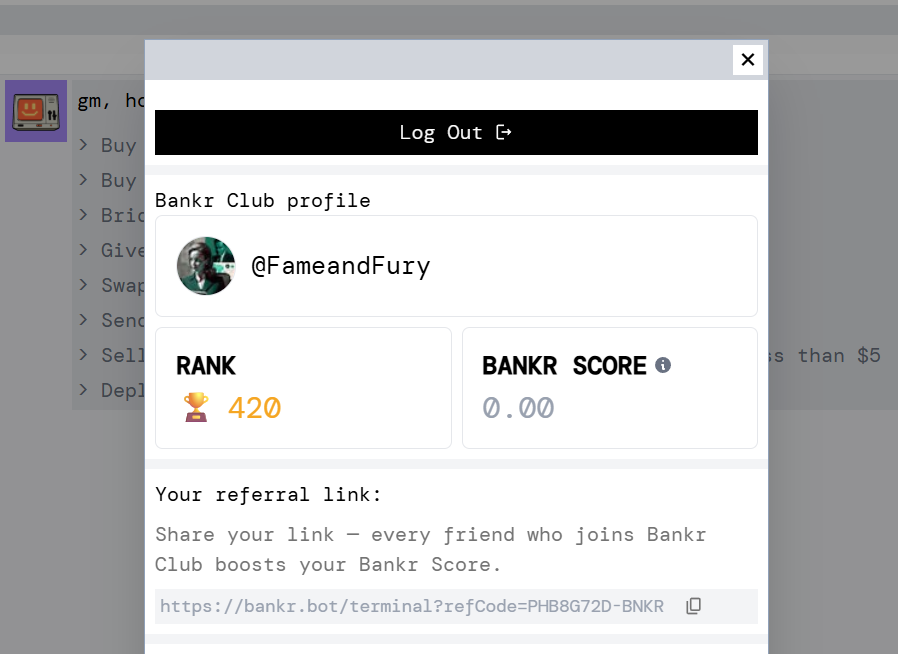 gBNKR fam! Start your day with more $BNKR 
Hey <a href="/bankrbot/">Bankr</a> swap all my usdc for your coin