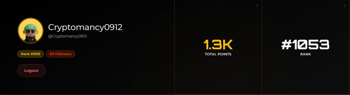 Cryptomancy0912's tweet image. Grinding pays off 🚀

Now sitting at #1053 rank with 1.3K total points on the Zetarium airdrop leaderboard 💛👽

Still early, still pushing. Let’s climb higher together!
@Zetarium_ 
#Zetarium #Airdrop #Web3 #CryptoJourney