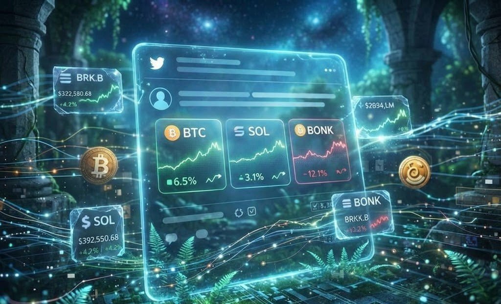 TheGrowmax's tweet photo. X just unveiled Smart Cashtags.
Tag
BTC · $91,869.58 / $SOL and instantly pull live prices, charts, and context right inside the feed.

No links. No hopping apps.

This isn’t trading yet - it’s attention & markets merging.
The everything-app thesis keeps unfolding.

#Crypto #FinTech #X