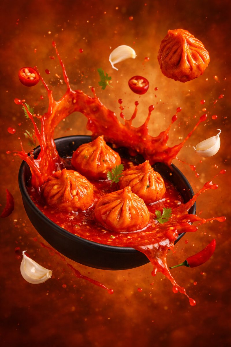 This AI image generation style focuses on hyper-realistic culinary photography, showcasing dynamic food compositions with an emphasis on texture and motion effects.