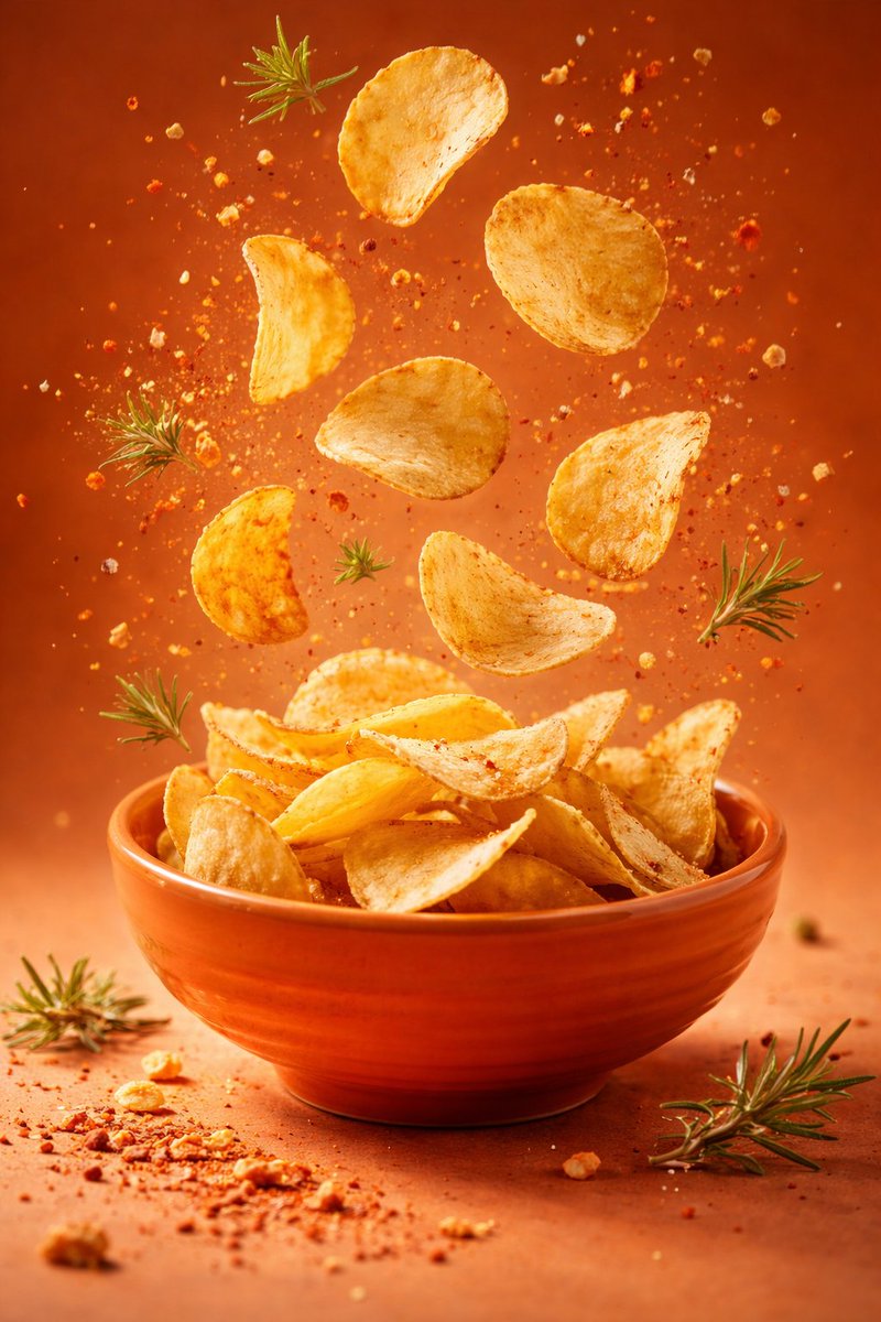 This AI image generation style focuses on hyper-realistic culinary photography, showcasing dynamic food compositions with an emphasis on texture and motion effects.