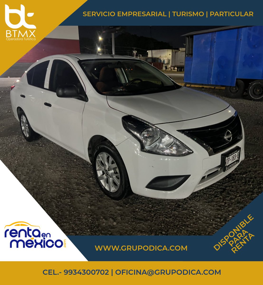 RentaEnMexico's tweet photo. Renta de unidades | por dia, semana o mes 
#Villahermosa #Tabasco https://t.co/D2FWwtxIQu