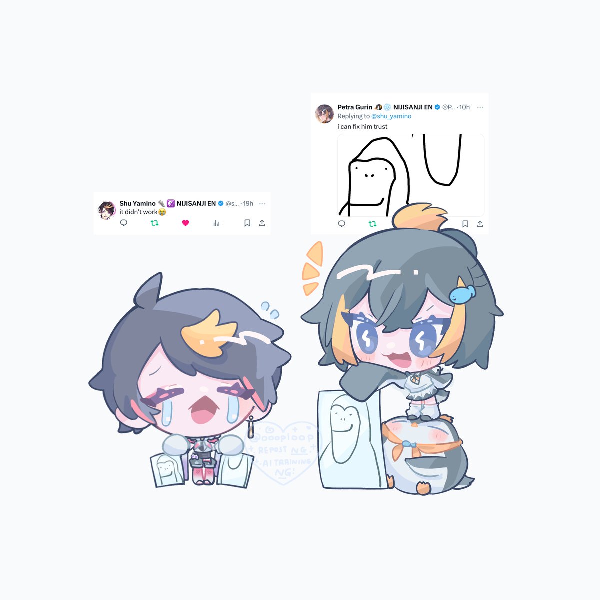OoopLoop's tweet image. Penguin siblings kawachii
