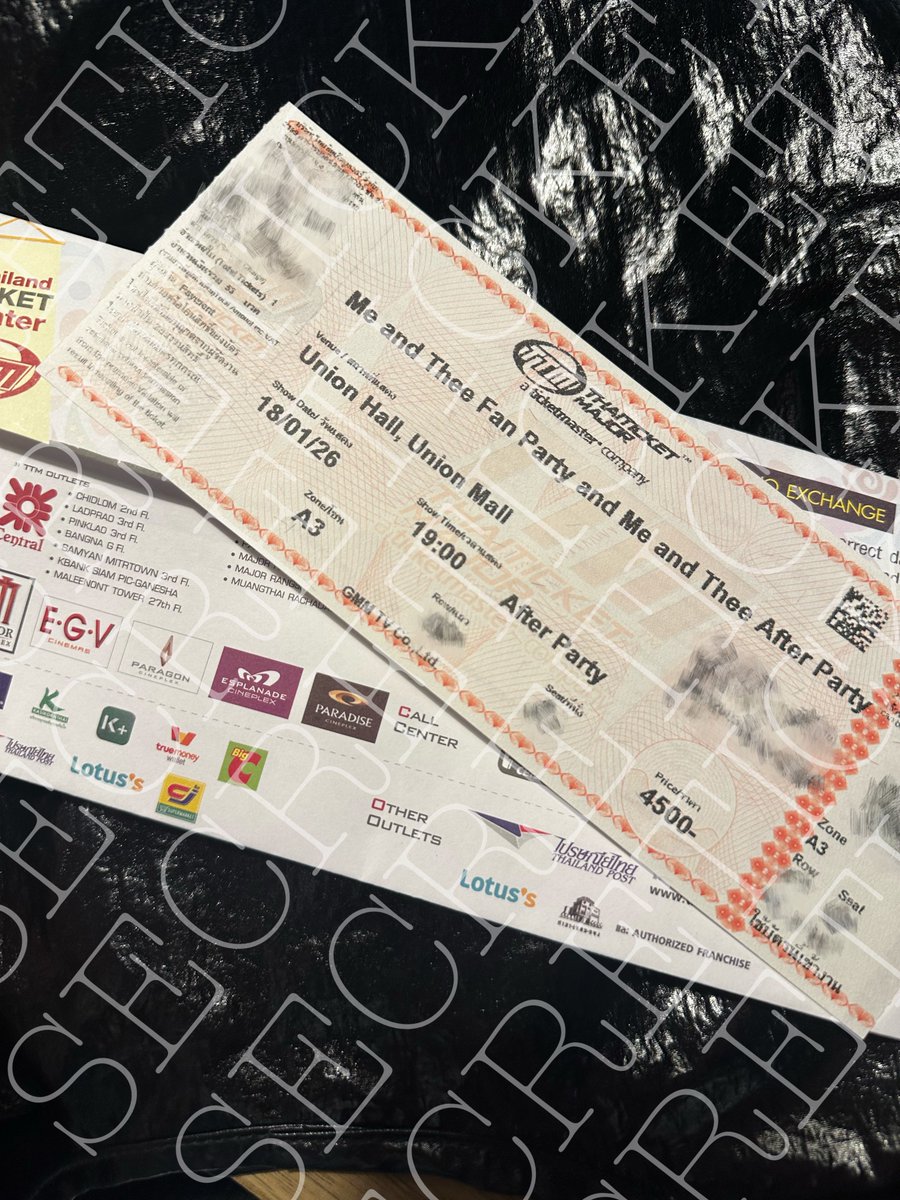 SecreTicket's tweet photo. 🚨 ขายบัตร / Selling Ticket 🚨

‼️ บัตรฝากขายค่ะ นัดรับพรุ่งนี้พญาไทค่ะ ‼️

💖  ME and THEE After Party (18 JAN)
〰️ บัตร 4,500฿ โซน A3

❤️‍🩹 High Price / ราคาอัพแรงค่ะ 

✅ F2F / นัดรับจ่ายสด

#MeAndTheeAfterParty
#MeAndTheeSeries https://t.co/kNch6OmoWt