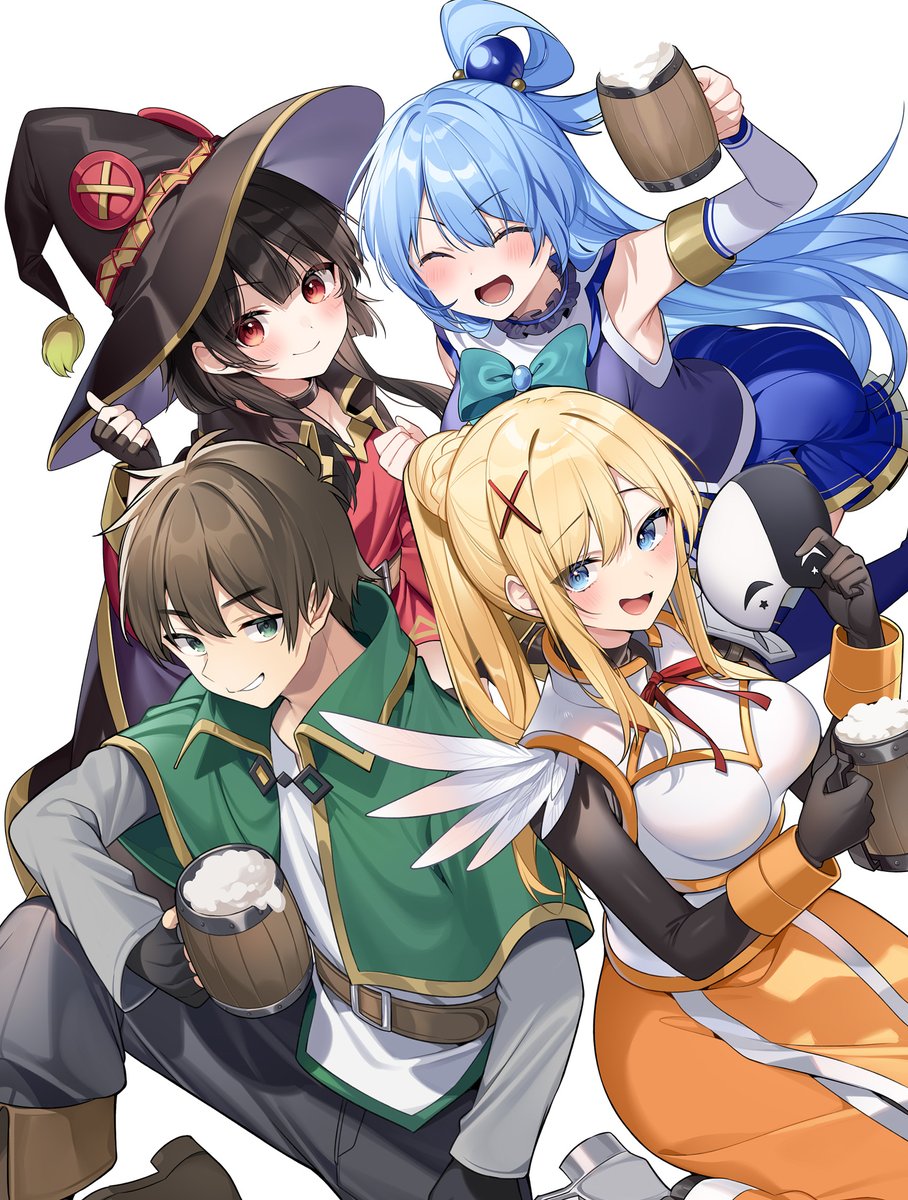 kadokawasneaker's tweet image. 【カバーイラスト公開‼️】 

『この素晴らしい世界に祝福を！ よりみち４回目！』 2月28日発売！

💛領主代行ダクネスの苦労譚！
💥めぐみんとカズマが二人で観劇！？
🗡そしてカズマが『本物の冒険』へ旅立つ――？

暁なつめ先生による全編書き下ろしの最新短編集です✨
#このすば #Konosuba