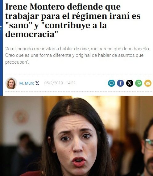 Que nadie espere que está vendida a los terroristas islámicos salga a defender a las mujeres iraníes.

Lo lamentable es que esta supuesta "feminista" defiende una Religión que maltrata a la mujer.